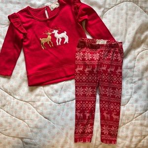 Baby girl toddler Christmas holiday outfit